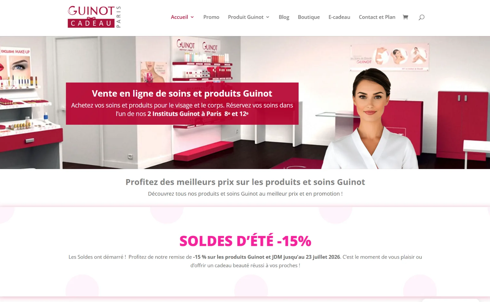 Site Guinot Cadeau — Paris